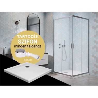 H2O COMFORT C 90 ZUHANYKABIN + SLIM NERO C 90 ZUHANYTÁLCA + ST620 SZIFON H2O COMFORT C 90 ZUHANYKABIN + SLIM NERO C 90 ZUHANYTÁLCA + ST620 SZIFON