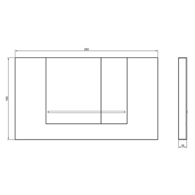 Alföldi Easymont wc nyomólap 28x16x1,6 cm fehér