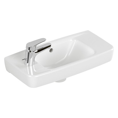 Alföldi Optic kézmosó 1 furattal bal oldalon, 50x24 cm, fehér