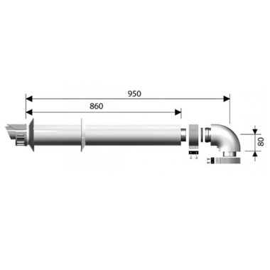 Ariston vízszintes szett 60/100 pp
