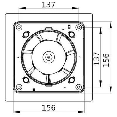 Awenta Escudo ventilátor 18,8x20,8 cm, fehér