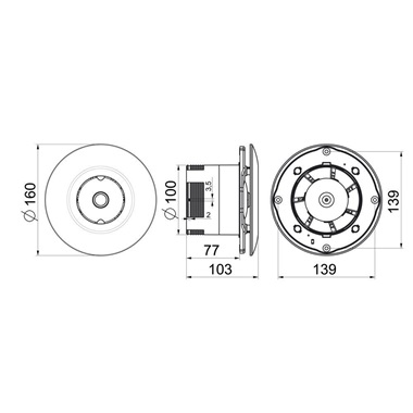 Awenta Orbit WXO100 ventilátor, mennyezetre