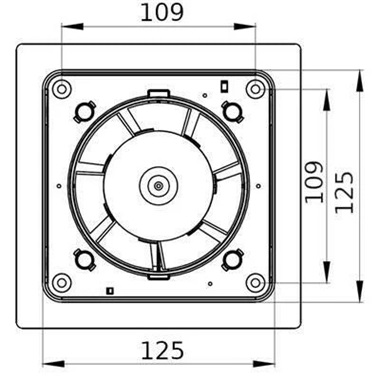 Awenta WEB100H Escudo ventilátor páraérzékelős