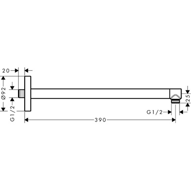 Axor ShowerSolutions zuhanykar 39 cm