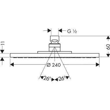 Axor Starck 240 kézizuhany 1 jet, szálcsiszolt bronz