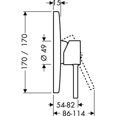 Axor Starck X zuhanycsaptelep színkészlet, króm
