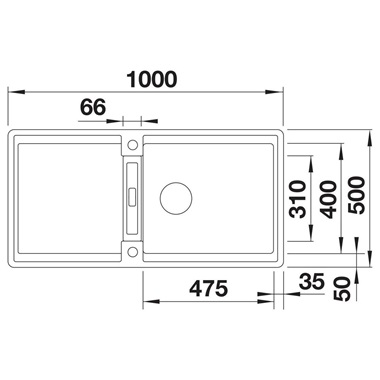 Blanco Adira XL 6S silgranit mosogatótálca 100x50x21,2 cm, kávé, excenterrel