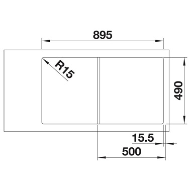 Blanco Axia III 5 S silgranit mosogatótálca 91,5x51x20,2 cm, tartufo, üveg vágólappal, excenterrel
