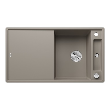 Blanco Axia III 5 S silgranit mosogatótálca 91,5x51x20,2 cm, tartufo, üveg vágólappal, excenterrel