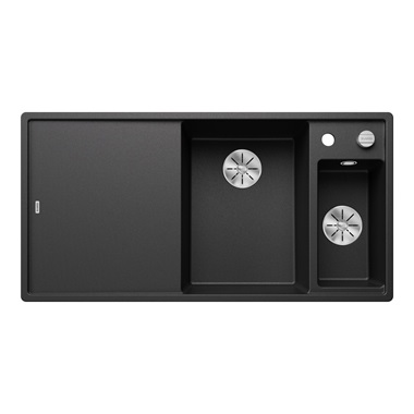 Blanco Axia III 6 S silgranit mosogatótálca 100x51x20,2 cm, jobbos, antracit, üveg vágólappal, excenterrel