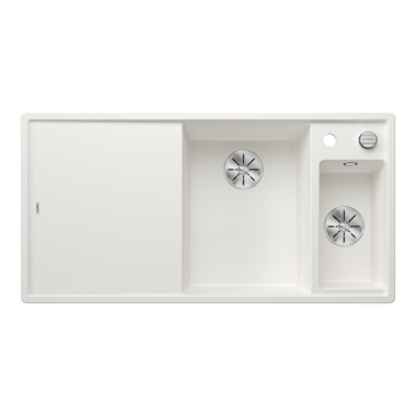 blAnco Axia III 6 S silgranit mosogatótálca 100x51x20,2 cm, jobbos,fehér, üveg vágólappal, excenterrel