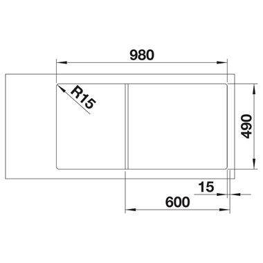 Blanco Axia III XL 6 S silgranit mosogatótálca 100x51x20,2 cm, fehér, üveg vágólappal, excenterrel