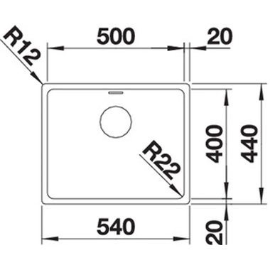 Blanco Andano 500-IF rozsdamentes mosogató lefolyó-távműködtető nélkül