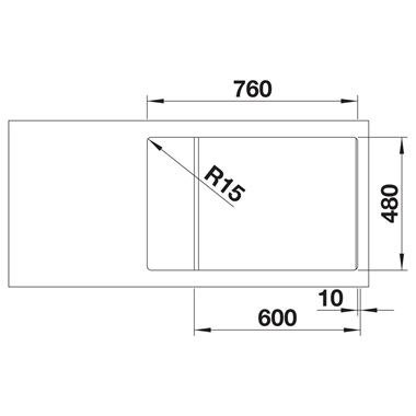 Blanco Zia XL 6 S Compact silgranit mosogatótálca 78x50x20,2  cm, fehér