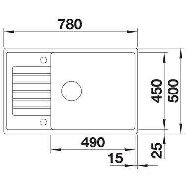 Blanco Zia XL 6 S Compact silgranit mosogatótálca 78x50x20,2 cm, fekete