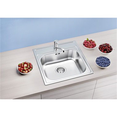 Blanco Dana 45 mosogatótálca 48×50 ×16,7 cm, rozsdamentes acél, excenter nélkül