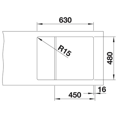 Blanco Elon 45 S silgranit mosogatótálca 65x50x20,2 cm, kávé, excenter nélkül