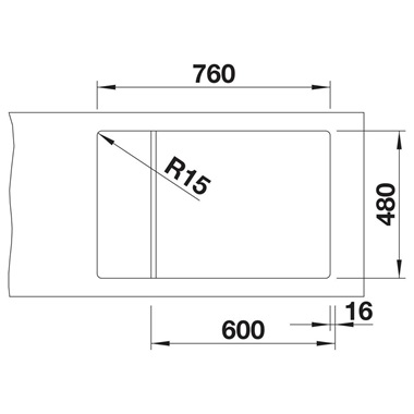 Blanco Elon XL 6 S silgranit mosogatótálca 78x50x20,2 cm, törtfehér, excenter nélkül