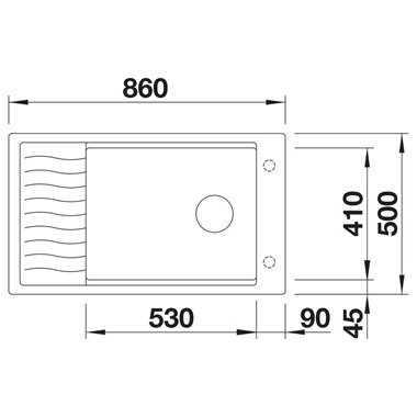 Blanco Elon XL 8 S silgranit mosogatótálca 86x50x20,2 cm, tartufo, excenter nélkül