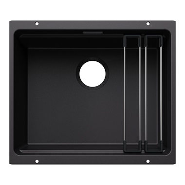 Blanco Etagon 500-U silgranit mosogatótálca 53x46x21,2 cm, fekete, lefolyó nélkül