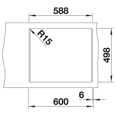 Blanco Etagon 6 silgranit mosogatótálca 60x51x23,2 cm, fekete, tartozékokkal, excenter nélkül