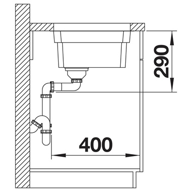 Blanco Etagon 700-U mosogatótálca 74x44x19,9 cm, rozsdamentes acél, excenter nélkül