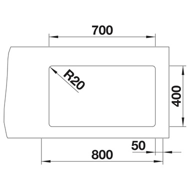 Blanco Etagon 700-U silgranit mosogatótálca 73x46x21,2 cm, fekete, tartozékokkal, excenter nélkül