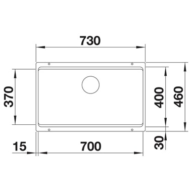 Blanco Etagon 700-U silgranit mosogatótálca 73x46x21,2 cm, tartufo, tartozékokkal, excenter nélkül