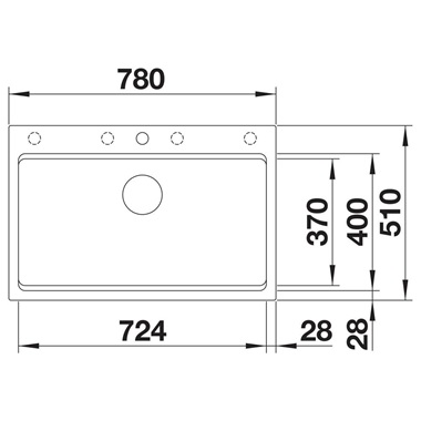 Blanco Etagon 8 silgranit mosogatótálca 78x51x23,2 cm, antracit, tartozékokkal, excenter nélkül
