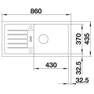 Blanco Favum XL6 S silgranit mosogatótálca 86x43,5x19,2 cm, fekete, tartozék nélkül, excenter nélkül
