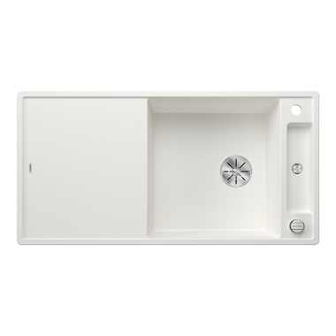 Blanco Axia III 6 S XL silgarnit mosogatótálca 100x51x20,2 cm fehér, fa vágódeszkával, excenterrel