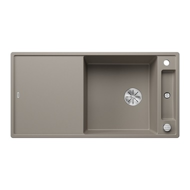 Blanco Axia III XL 6 S silgranit mosogatótálca 100x51x20,2 cm, tartufo, üveg vágólappal, excenterrel