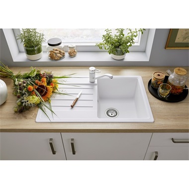 Blanco Legra 45 S SIilgranit mosogatótálca 78x50x20,2 cm fehér, tartozákok nélkül, excenter nélkül