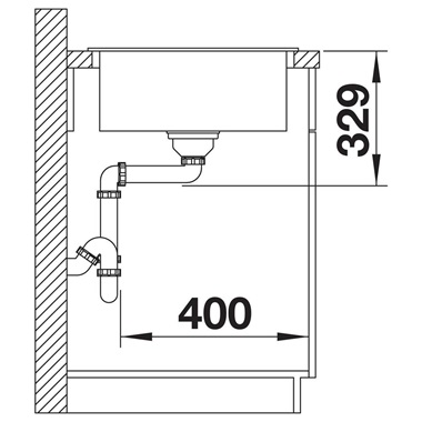 Blanco Legra 45 S silgranit mosogatótálca 78x50x20,2 cm törtfehér, tartozék nélkül, excenter nélkül