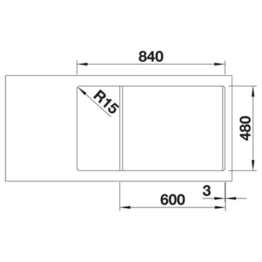 Blanco Legra XL 6 S silgranit mosogatótálca 86x50x20,2 cm, törtfehér, excenter nélkül