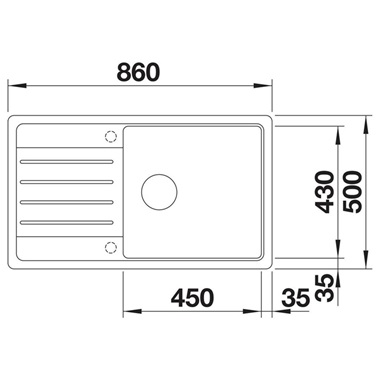 Blanco Legra XL 6 S silgranit mosogatótálca 86x50x20,2 cm, törtfehér, excenter nélkül