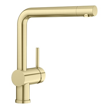 Blanco Linus-S mosogatócsaptelep 11x26,6 x28,2 cm, kihúzható fejjel, satin gold
