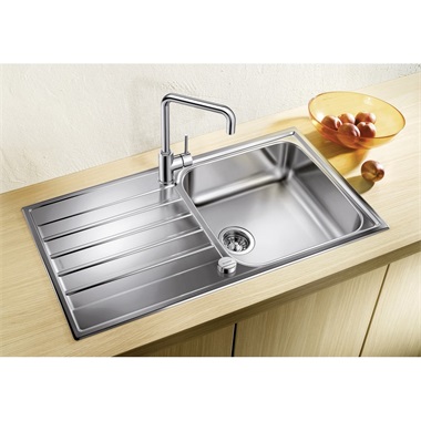 Blanco Livit XL6 S mosogatótálca 100x50x16,9 cm, fényezett rozsdamentes acél, 2 csaplyukkal, excenterrel