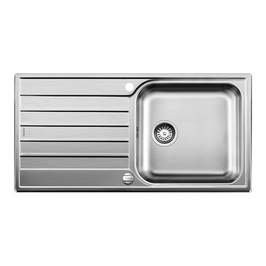 Blanco Livit XL6 S mosogatótálca 100x50x16,9 cm, fényezett rozsdamentes acél, 2 csaplyukkal, excenterrel