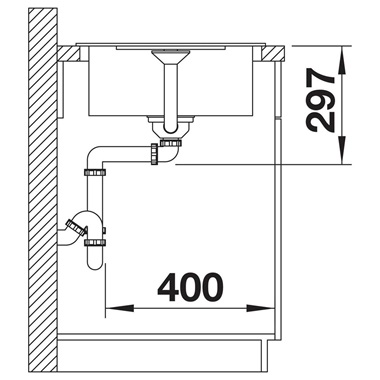 Blanco metra 45 S compact silgranit mosogatótálca, fehér, excenter nélkül