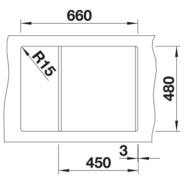 Blanco metra 45 S compact silgranit mosogatótálca, fehér, excenter nélkül