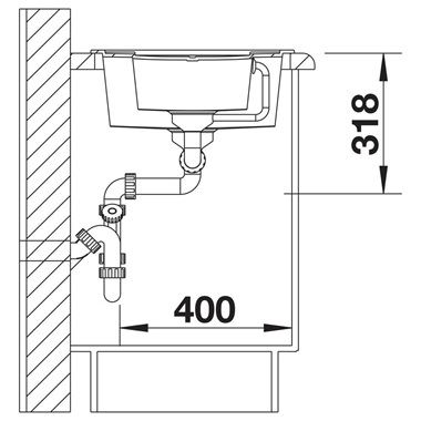 Blanco Metra 6 S silgranit mosogatótálca 100x50x20 cm, fehér, excenter nélkül