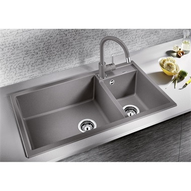 Blanco Metra 9 silgranit mosogatótálca 6x50x20,2 cm, palaszürke, excenter nélkül
