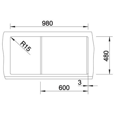Blanco Metra XL 6 S silgranit mosogatótálca 100x50x20,2 cm, palaszürke, excenter nélkül