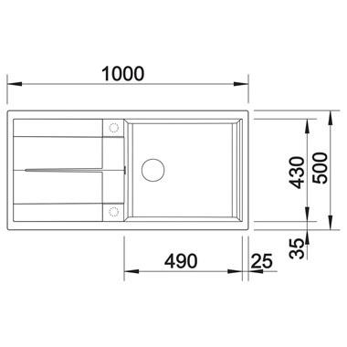 Blanco Metra XL 6 S silgranit mosogatótálca 100x50x20,2 cm, palaszürke, excenter nélkül