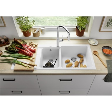 Blanco Naya 8 S silgranit mosogatótálca 116 x50 x21,2 cm, fehér