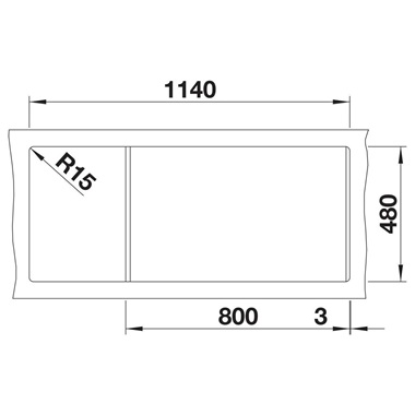Blanco Naya 8 S silgranit mosogatótálca116x 50x21,2 cm, tartufo, excenter nélkül