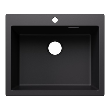 Blanco Pleon 6 silgranit mosogatótálca 61,5x51x23,2 cm, fekete, lefolyó nélkül