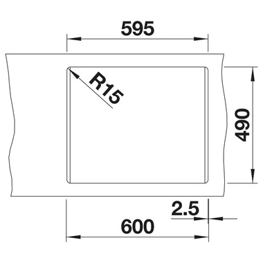 Blanco Pleon 6 Split silgranit mosogatótálca 61,5x51x23,2 cm, antracit, tartozékok nélkül, excenter nélkül