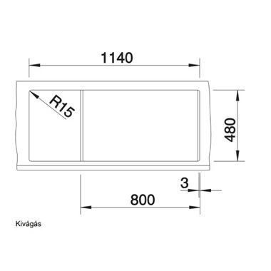 Blanco Metra 8 S mosogatótálca csepegtető felülettel 116x50 cm, gránit, 2 medencés, fehér
